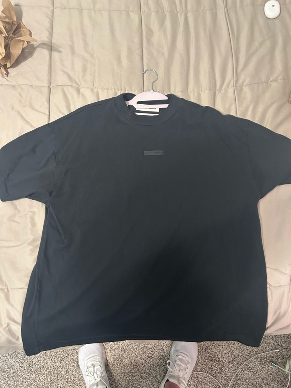 Fear of God Black Short Sleeve Logo Tee